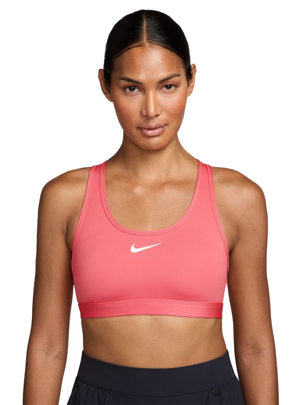 Nike Coral-Pink Dri- Fit Swoosh Racerback Sports Bra size Large